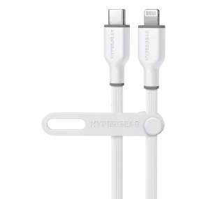 Flexi Pro USB-C to Lightning Soft-Touch Silicone Fast Charge Cable | 6ft | White