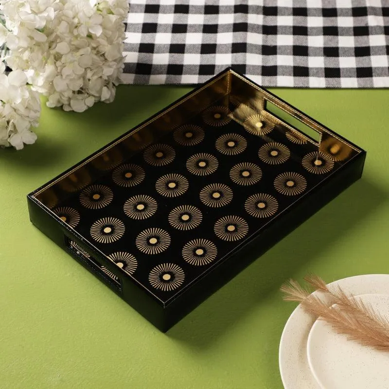 Flower Decorative Serving Tray | 15 x 10 x 2 inches