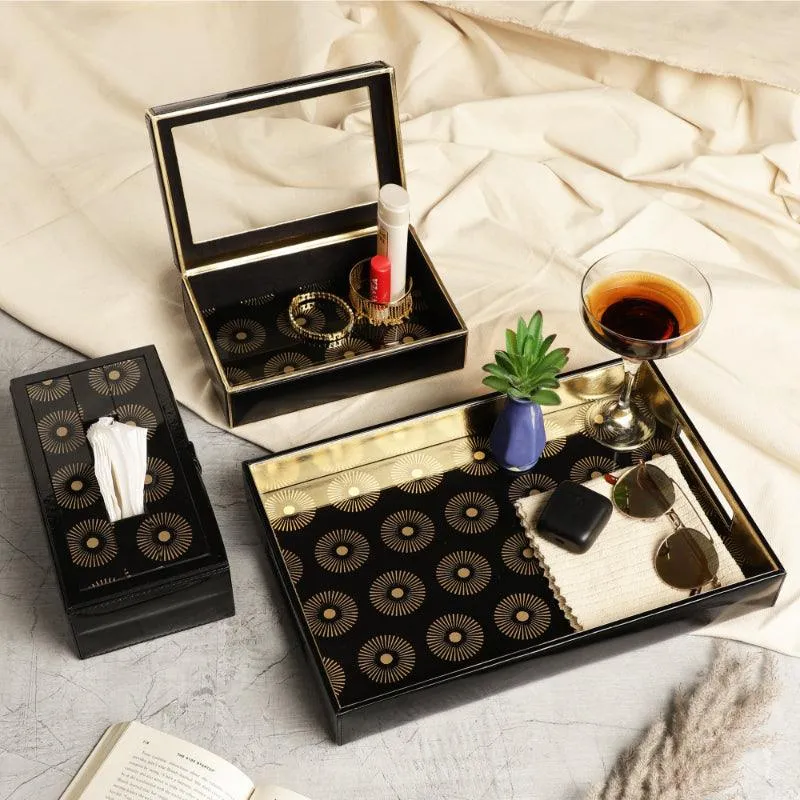 Flower Decorative Serving Tray | 15 x 10 x 2 inches