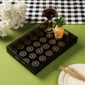 Flower Decorative Serving Tray | 15 x 10 x 2 inches