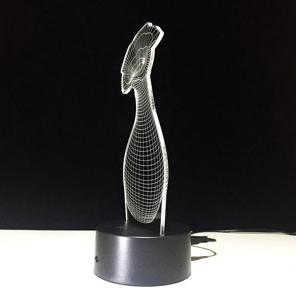 Flower Table Lamps 3d Led  Usb Led Lamp Night Lights Power Bank Wireless Bedroom Led Night Light