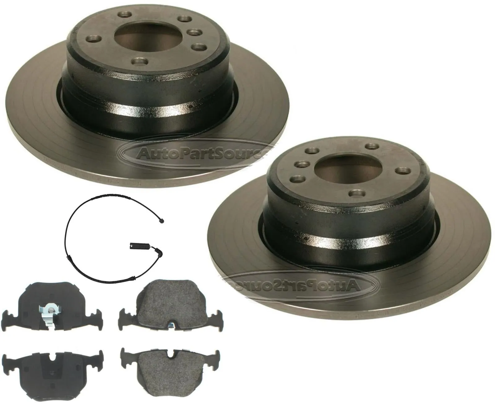 For 2000-2006 BMW X5 3.0L & 4.4L Rear Brake Rotors & Pads & Sensors