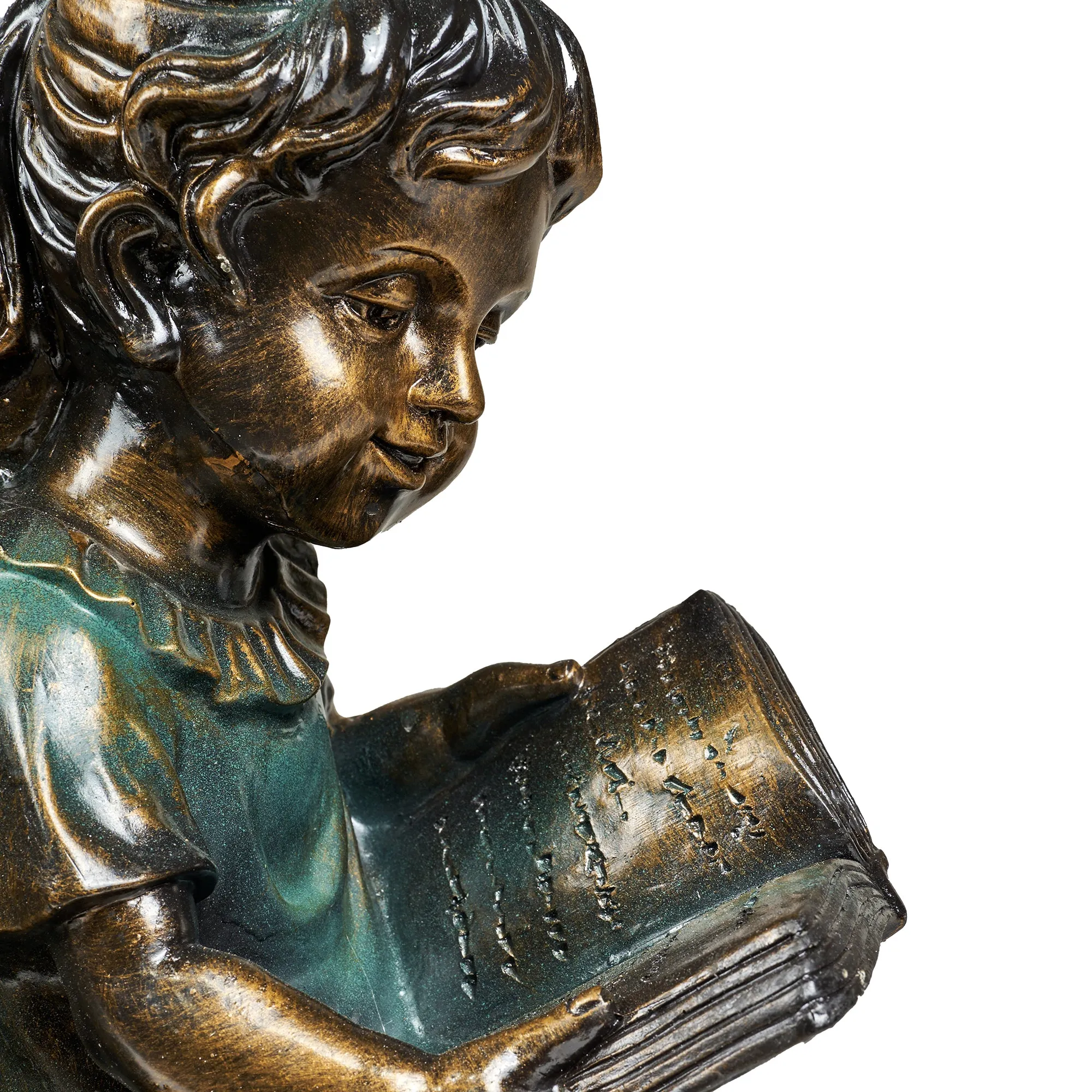 FountainKids Reading With  Lamp  Bronze Finish  With 2 Leds
