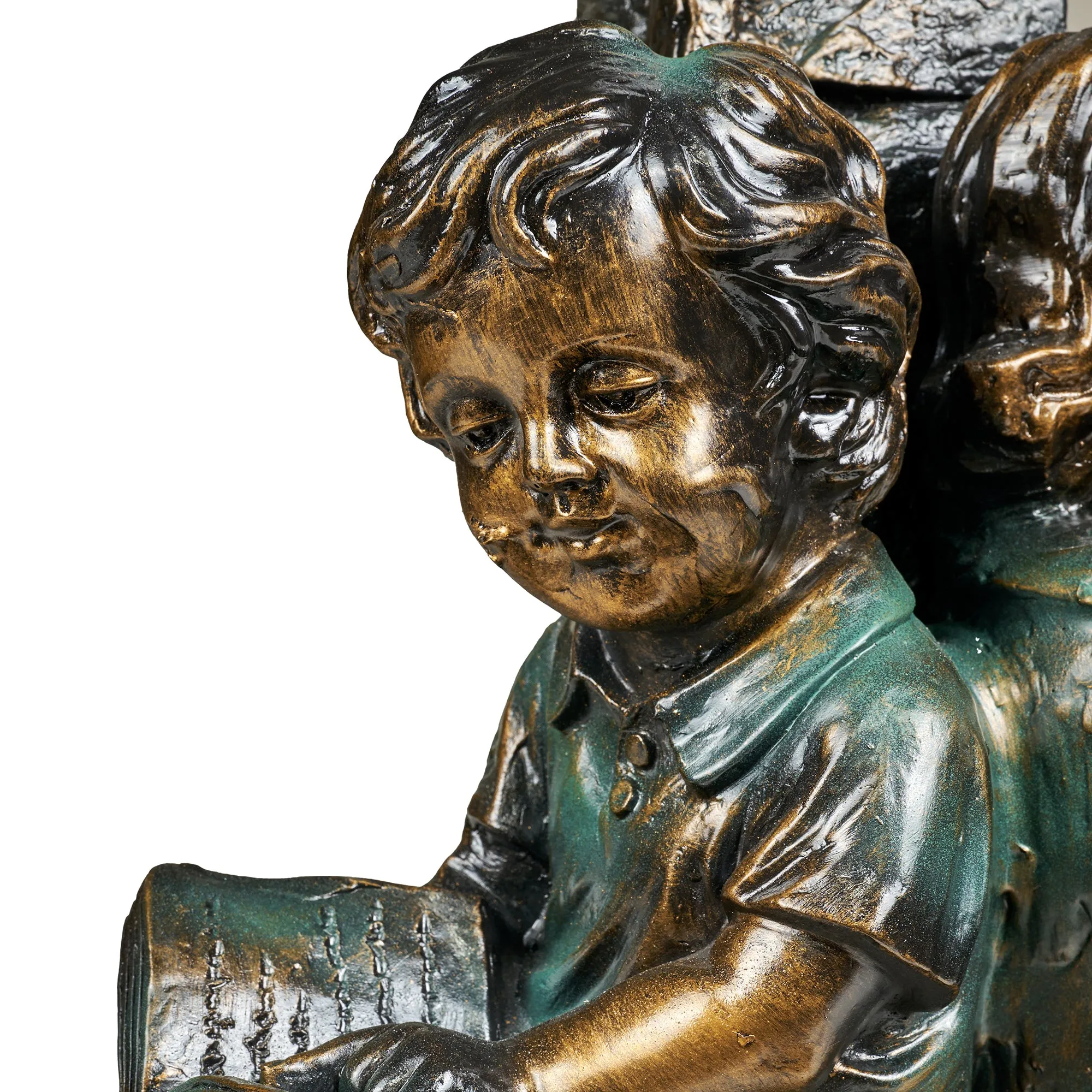 FountainKids Reading With  Lamp  Bronze Finish  With 2 Leds