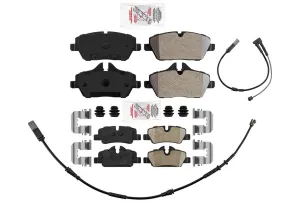 Front & Rear Disc Brake Pads, Hardware, Sensors for Mini Cooper 2014-2024 1.5L