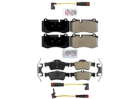 Front & Rear Disc Brake Pads Sensores For Mercedes Benz CL550 2009-2014