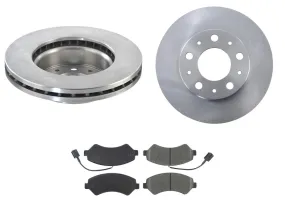 Front Brake Rotors Pads Fits For 2014-2021 Ram Promaster 1500 2500  3pc