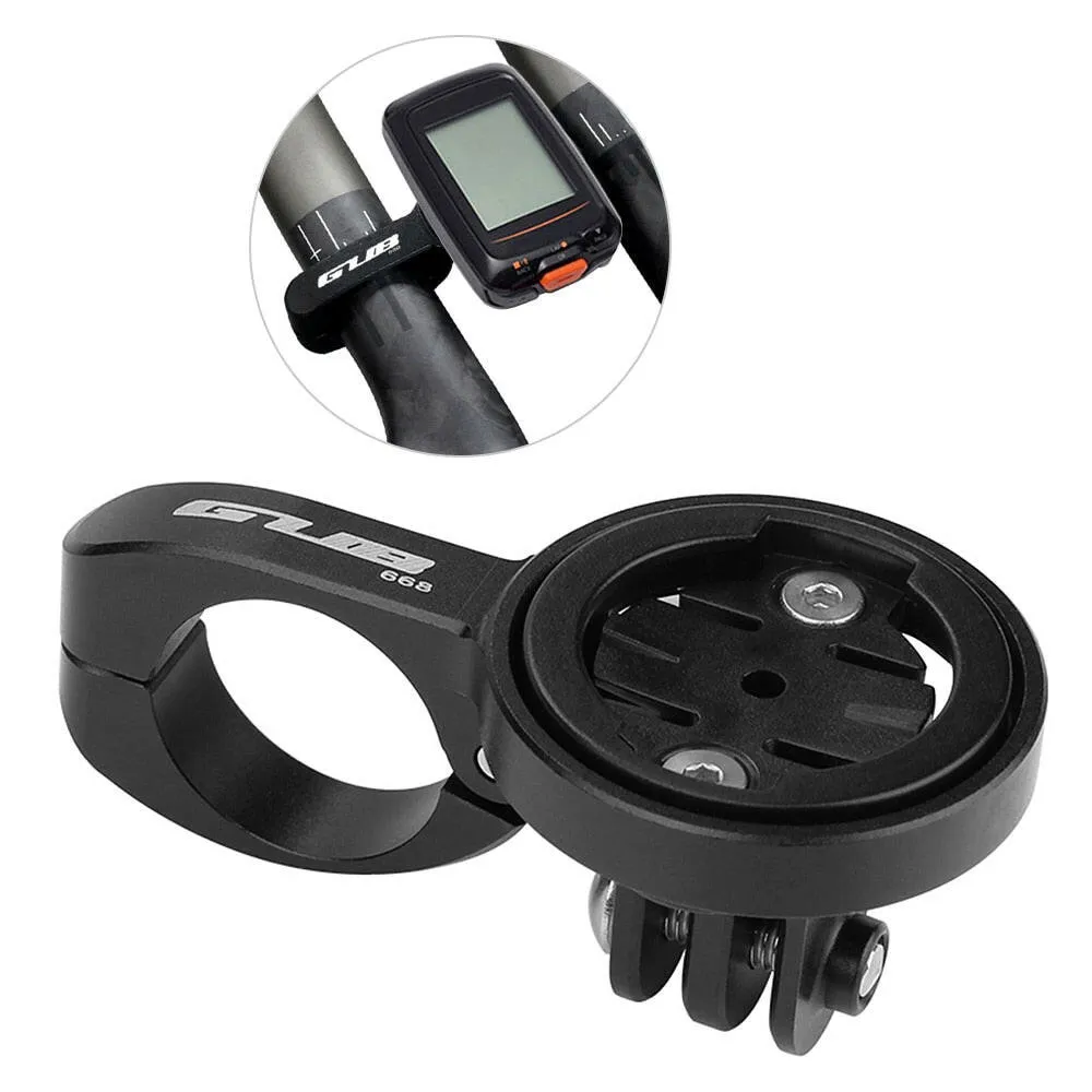 GUB 22.2mm Bicycle TT Handlebar Computer Mount with 4 Adapter Bike Computer Mount for Garmin for Bryton for Cateye Sports Camera