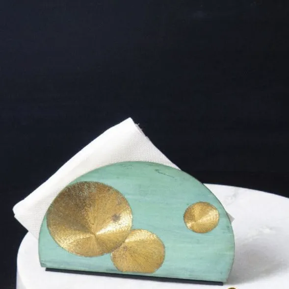 Handcrafted Wood & Brass Napkin Holder | Unique Gifting Idea | Tableware Organizer