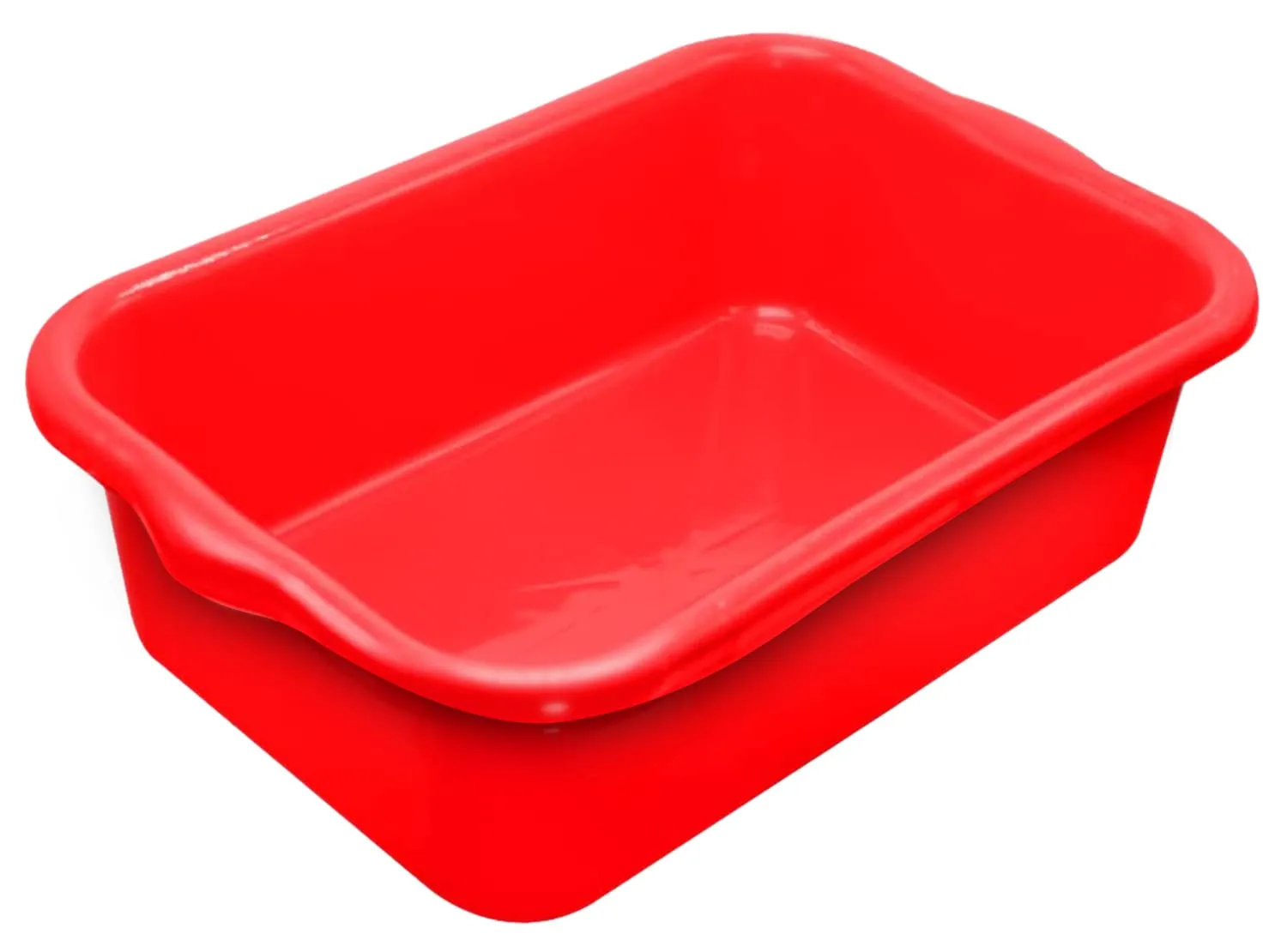 Heart Home Multiuses Rectangular Plastic Extra Large Tray, Organizer Pack of 3 (Red)
