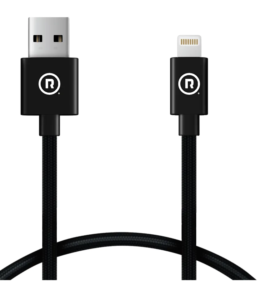 HERCULES CHARGE TO SYNC - USB TO LIGHTNING (BLACK) - OTHER LENGTHS AVAILABLE