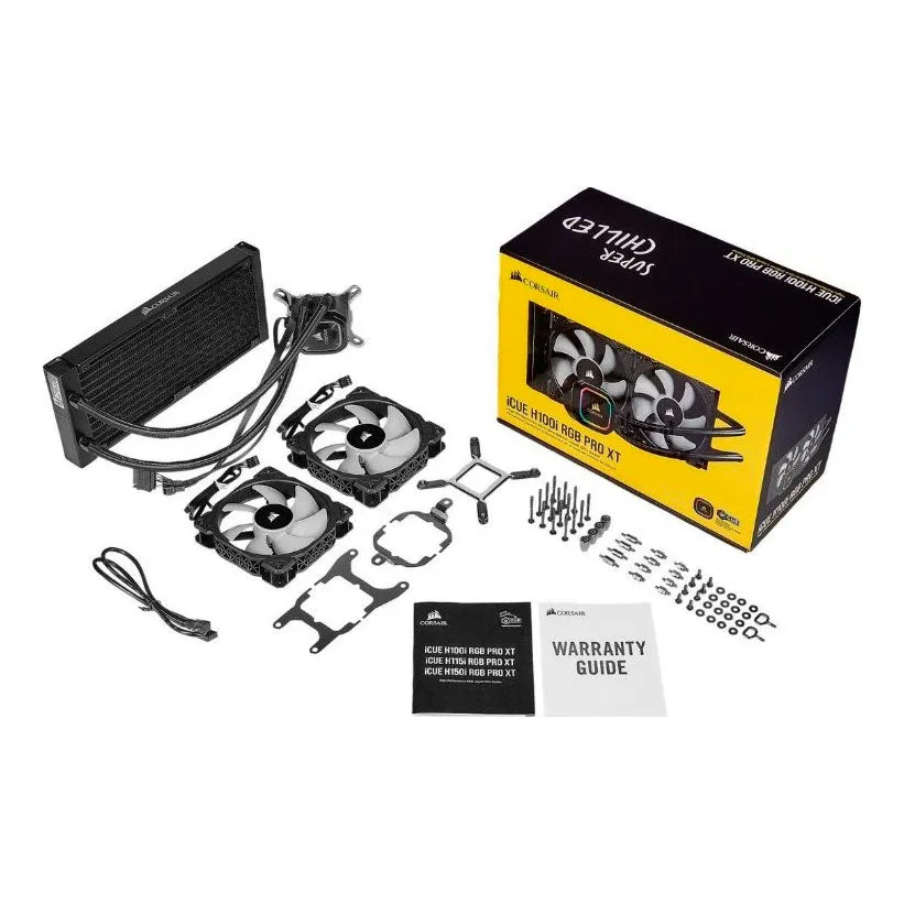iCUE H100i RGB PRO XT water cooling system, black