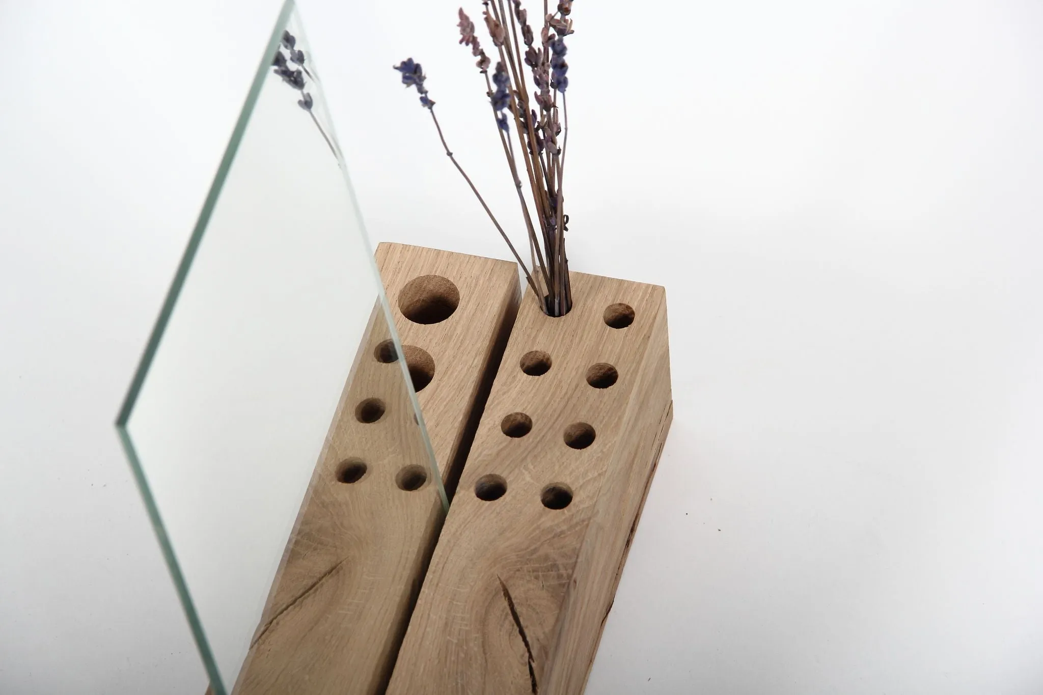 Ieva Mirror with Oak Holder