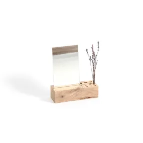 Ieva Mirror with Oak Holder