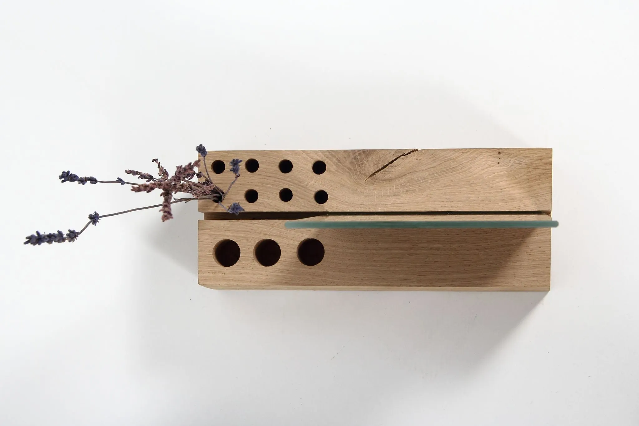 Ieva Mirror with Oak Holder
