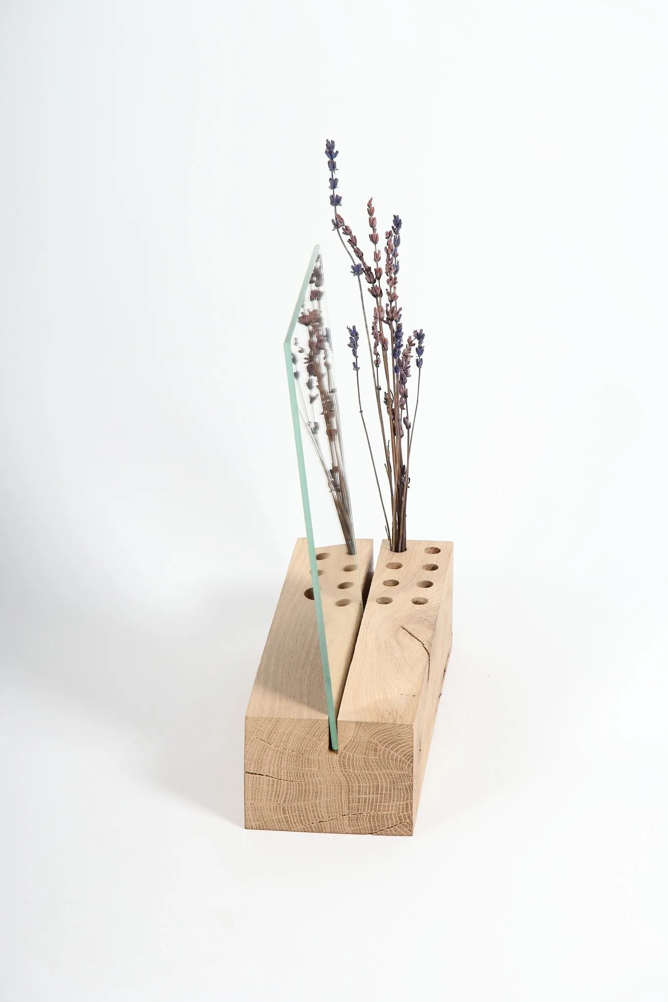 Ieva Mirror with Oak Holder