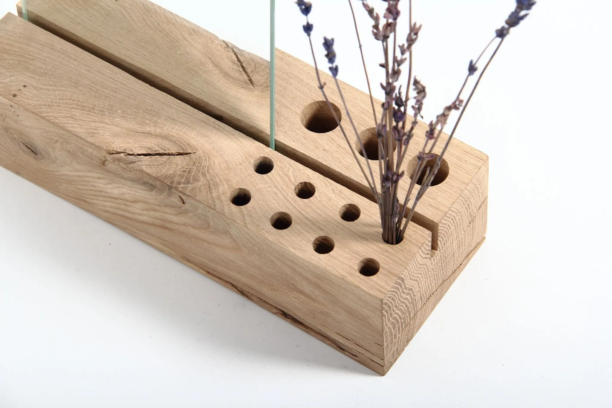 Ieva Mirror with Oak Holder