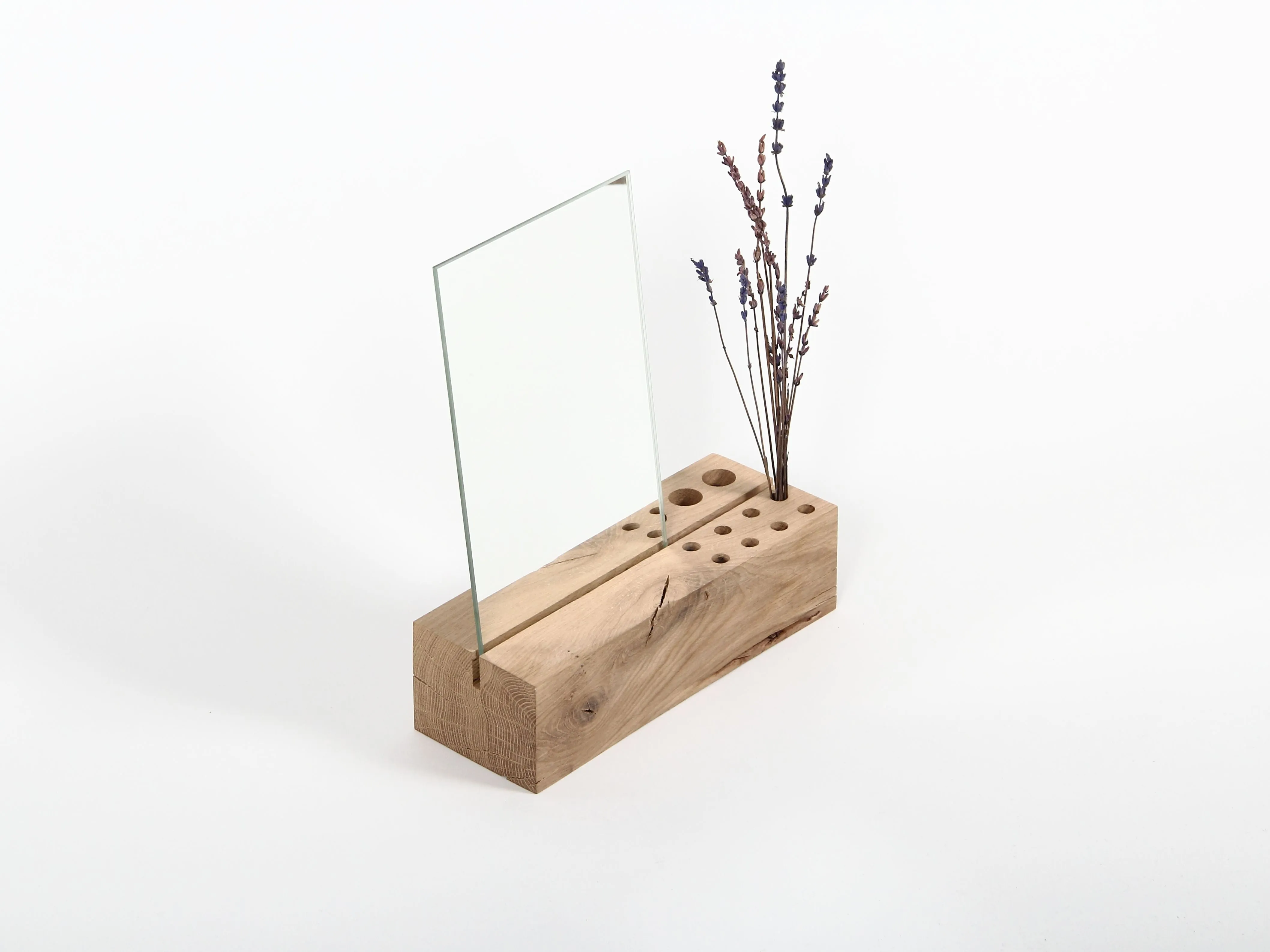 Ieva Mirror with Oak Holder