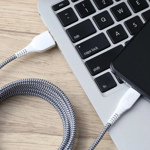 iHip 6ft Braided USB Type-C Charging Cable for Android Devices