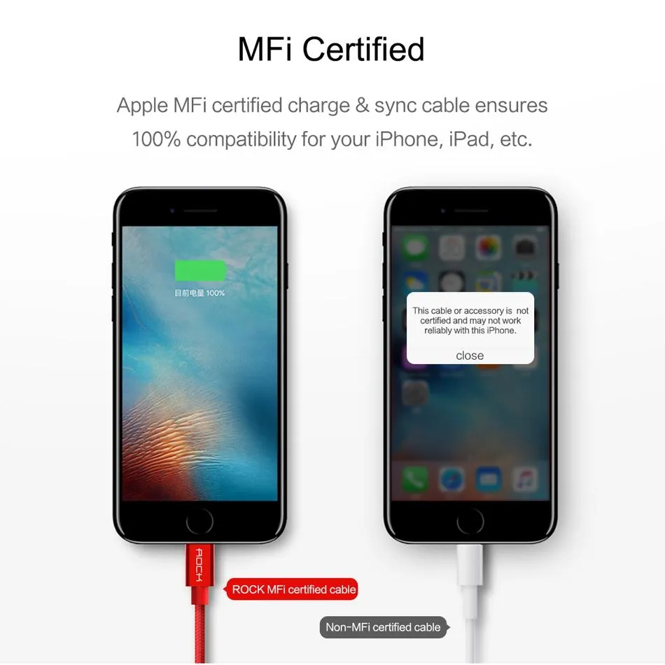 iPhone USB Charging Cable Metal MFI Certified Lightning