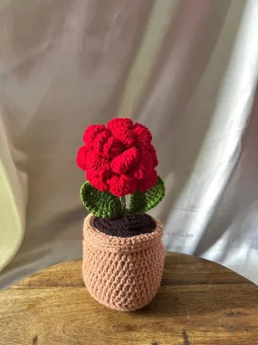 Ishmades Crochet rose pot