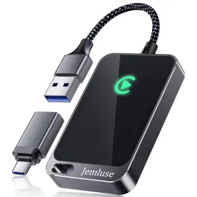 Jemluse Wireless CarPlay Adapter for Apple iPhone (2024 Upgraded) - Multi-User Seamless Connection for Convert Wired to Wireless Car Play Adapter - No Latency from iOS 10  to Screen w/USB C (Gray)