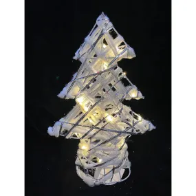Jingles White & Silver Tree LEDs Battery Operated 30cm