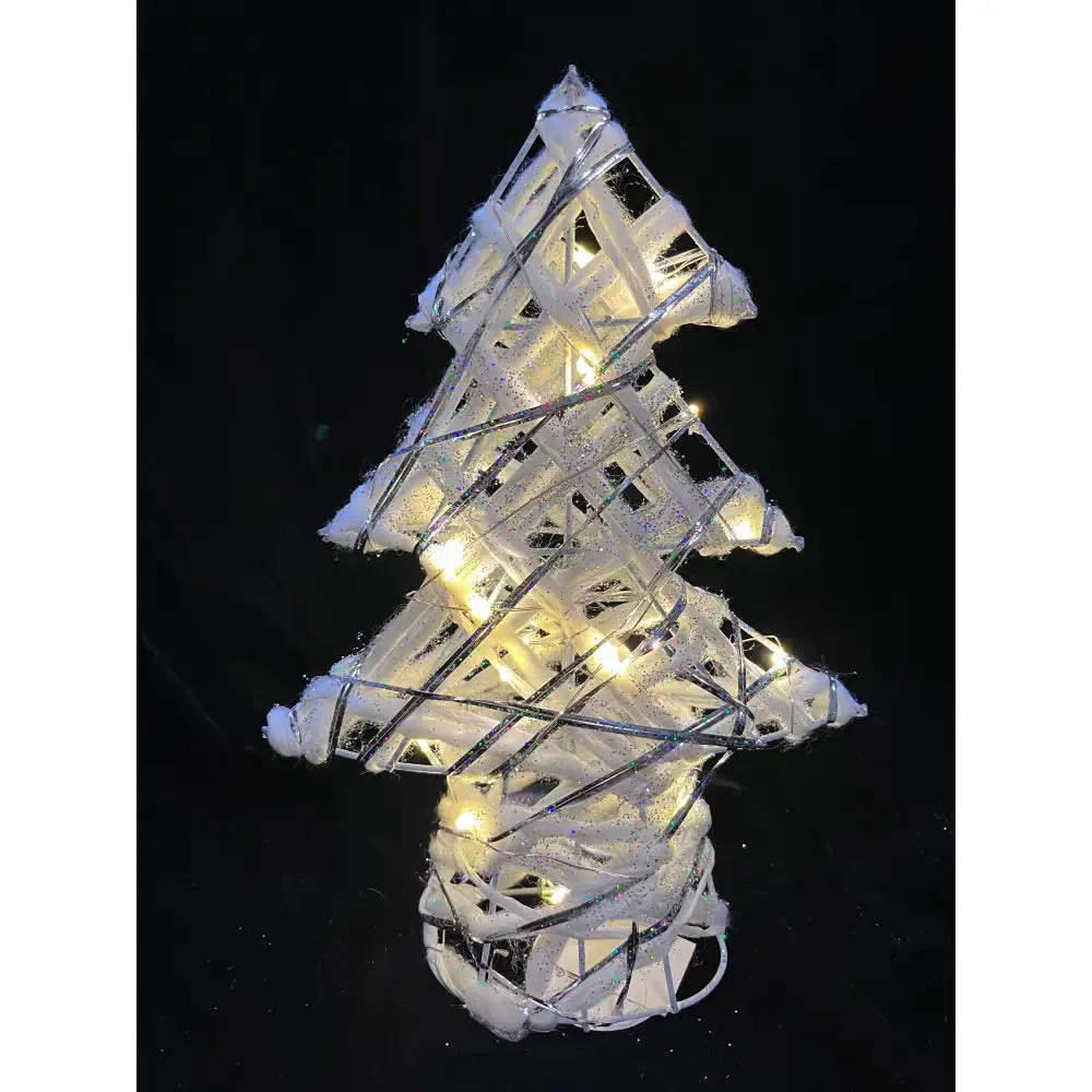 Jingles White & Silver Tree LEDs Battery Operated 30cm