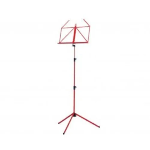 K&M 100/1 3-Piece Folding Music Stand (Red)
