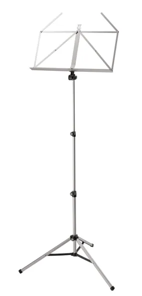 K&M 10065 3-Piece Folding Music Stand w/Wide Desk (Nickel)