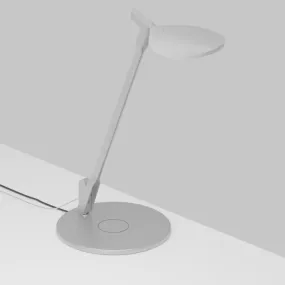 Koncept Inc Splitty Desk Lamp with wireless charging Qi base, Silver SPY-W-SIL-USB-QCB