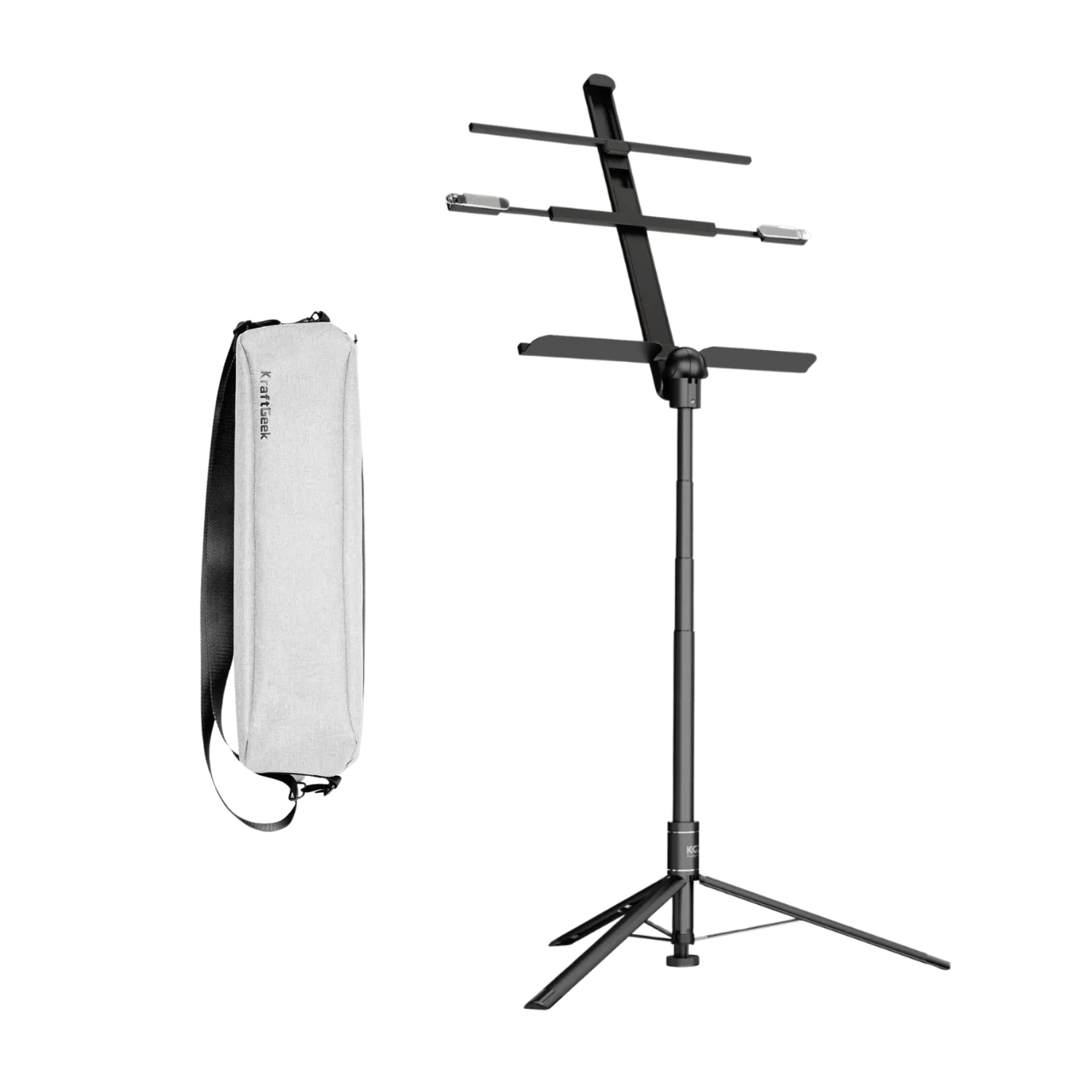 KraftGeek Bravo Music Stand Solo Gig Black (Stand and Bag)
