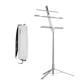 KraftGeek Bravo Music Stand Solo Gig White (Stand and Bag)
