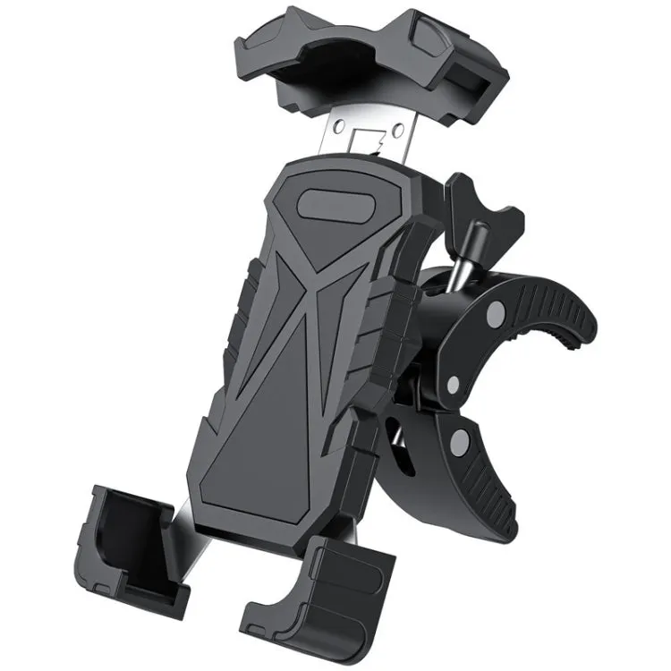 L101 M011 Outdoor Cycling Mechanical Locking Phone Holder(Black)