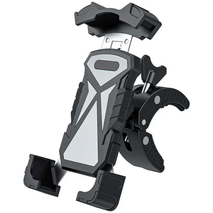 L101 M011 Outdoor Cycling Mechanical Locking Phone Holder(Gray)