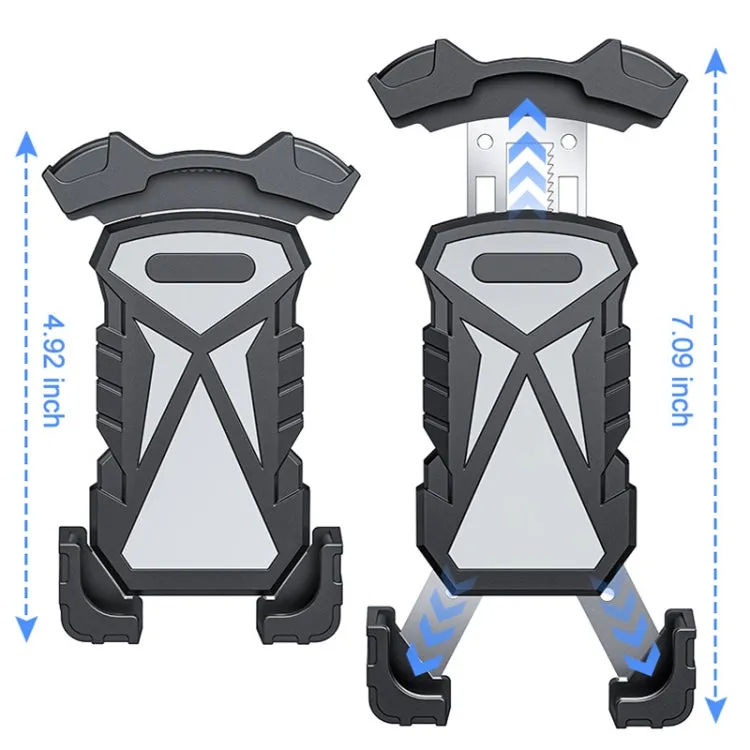 L101 M011 Outdoor Cycling Mechanical Locking Phone Holder(Gray)