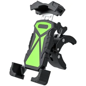 L101 M011 Outdoor Cycling Mechanical Locking Phone Holder(Green)
