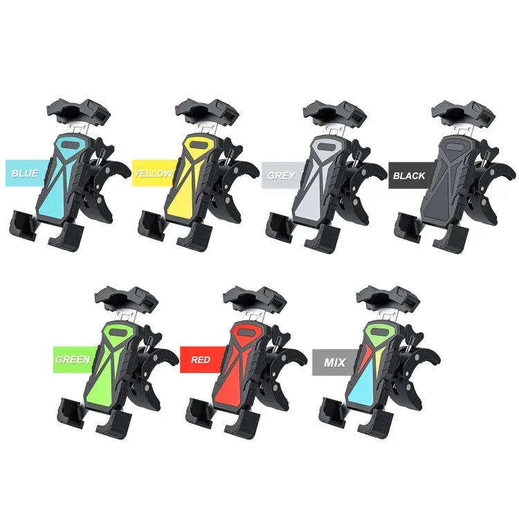 L101 M011 Outdoor Cycling Mechanical Locking Phone Holder(Yellow)