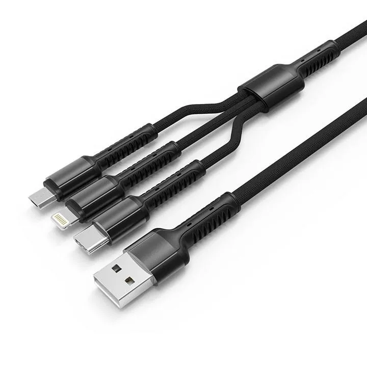 LDNIO 3-in-1 USB Charging Cable (1.2M)