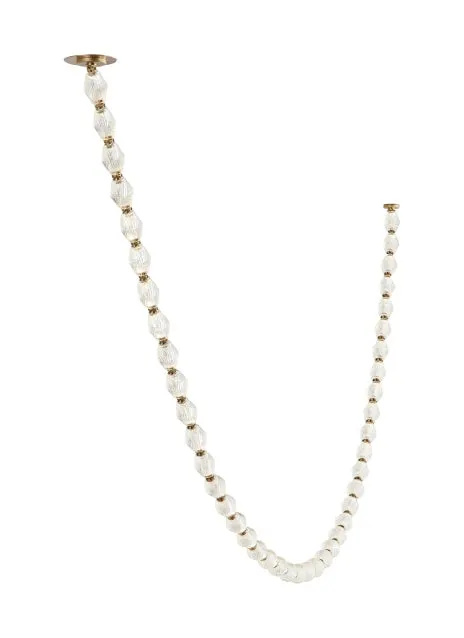 LED Chandelier from the Collier Collection in Natural Brass Finish by Visual Comfort Modern