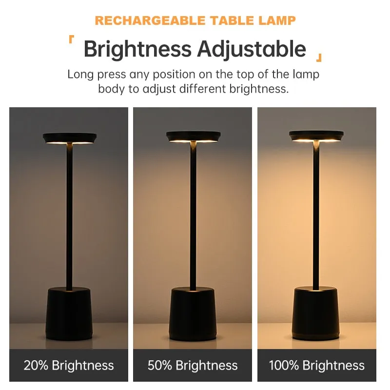 LED Night Light Table Lamps Type-c Rechargeable 4400mA