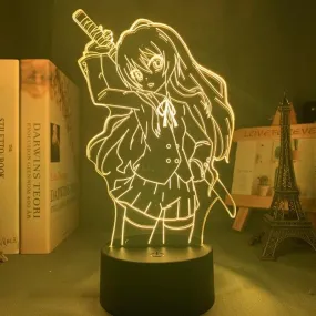 Led Night Light Toradora Taiga Aisaka for Bedroom Decor Gift Colorful Nightlight Anime Waifu 3d Lamp Taiga Aisaka Toradora