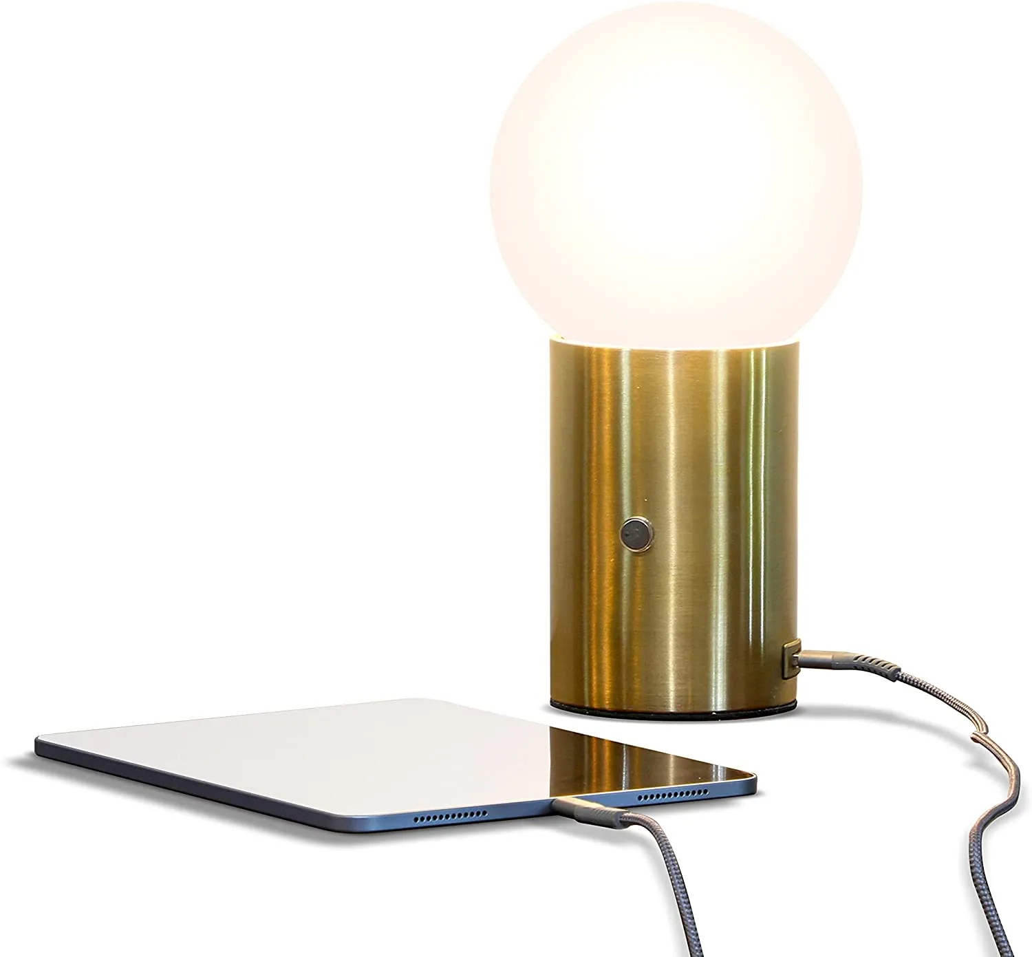 LED USB Side Table/Desk Lamp – Modern Lamp Light-Brass