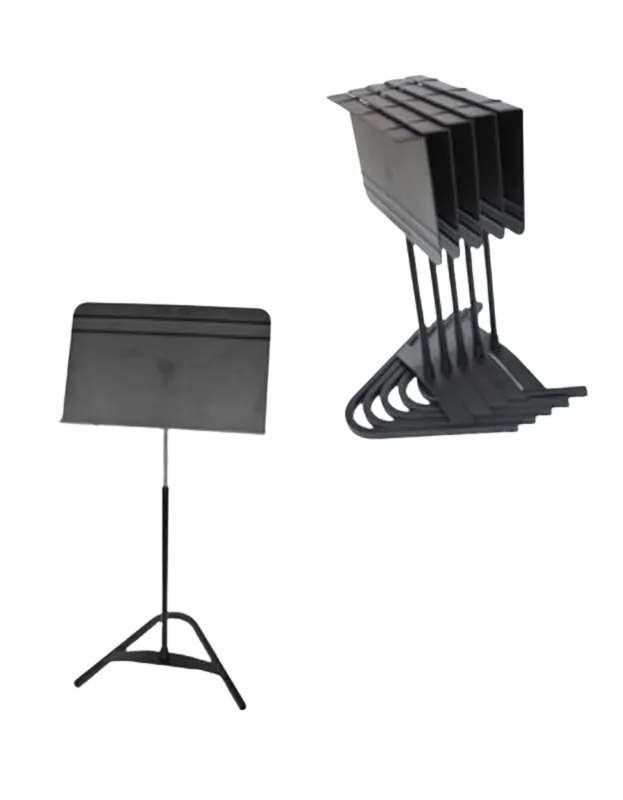 Manhasset Harmony Concertino ABS Desk Set of 6 Music Stands Black