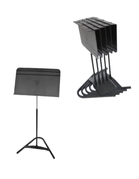 Manhasset Harmony Concertino ABS Desk Set of 6 Music Stands Black