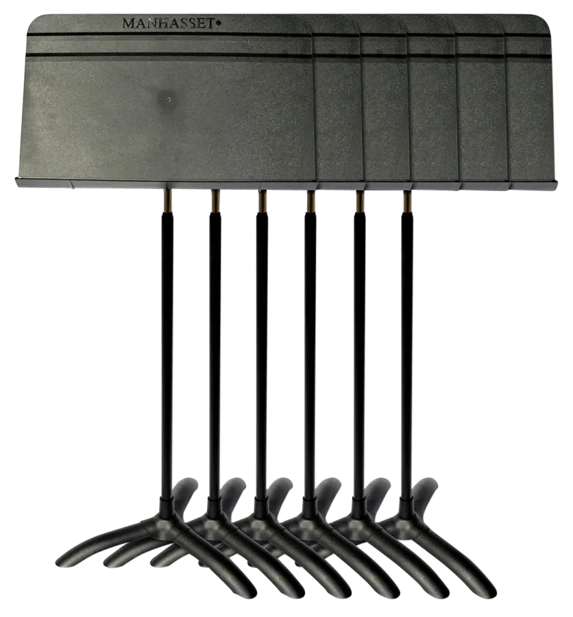Manhasset Symphony Set of 6 Music Stands Black