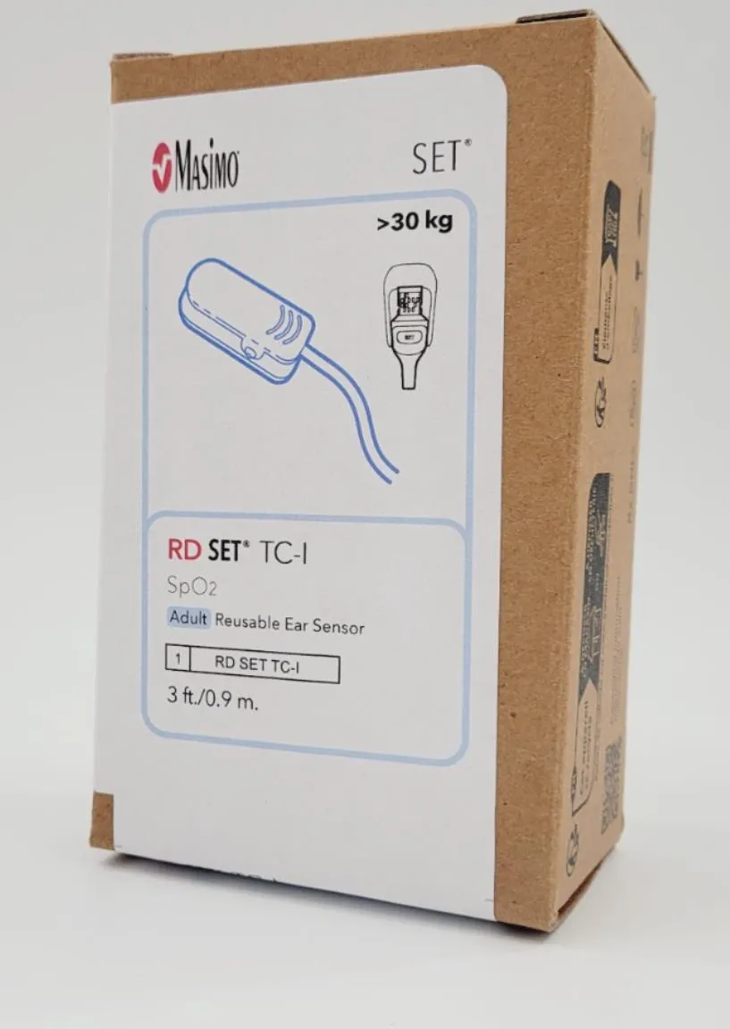 Masimo 4053 RED SET TC-I Adult Reusable Ear Sensor 3Ft 0.9m 30 kg New