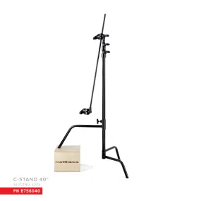 Matthews 40" C Stand W/Spring Loaded Turtle Base Includes Grip Head & Arm Black