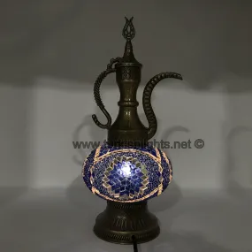 Melidia  Mosaic Table Lamp, Pitcher, Large Globe
