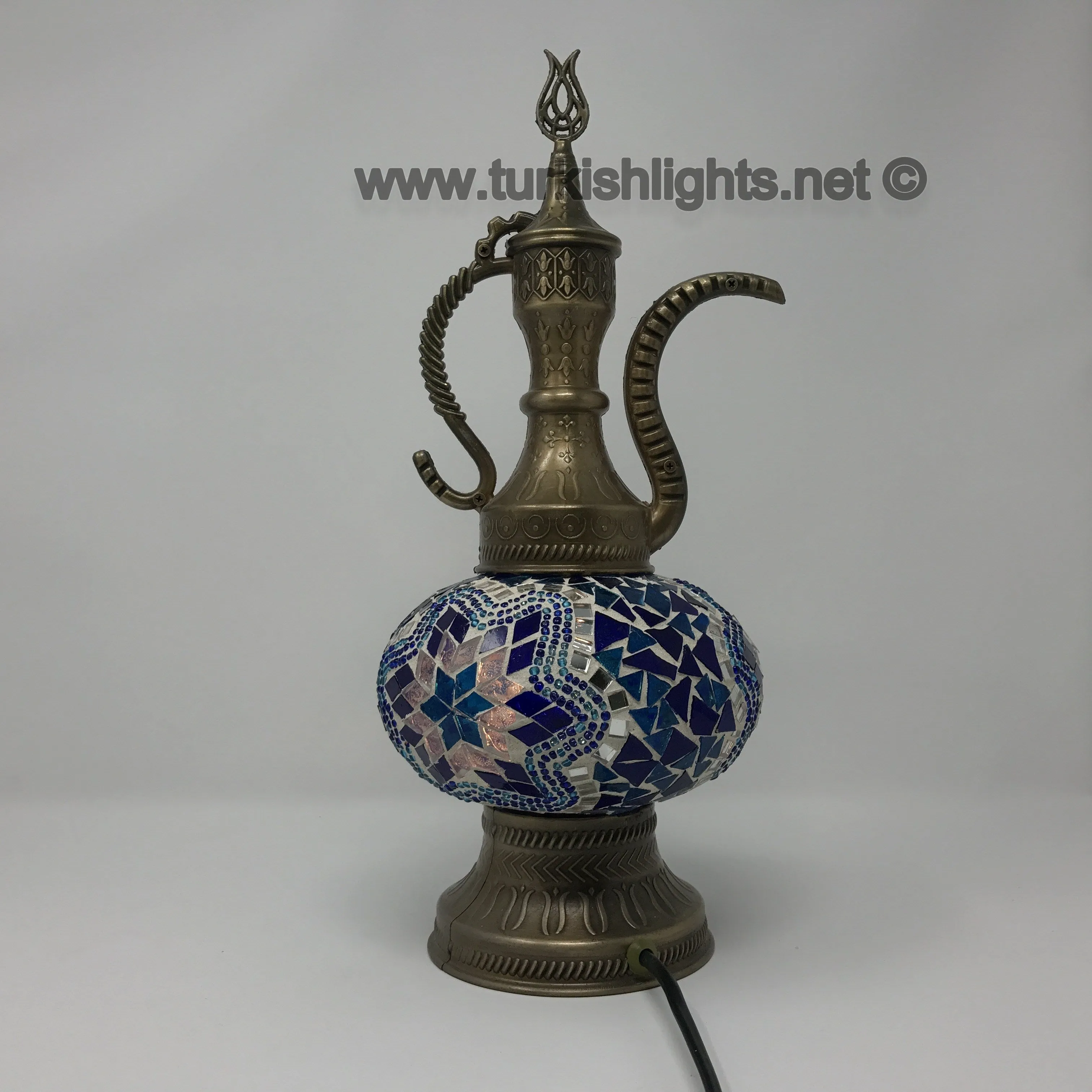 Melidia Mosaic Table Lamp, Pitcher, Large GlobeMelidia, Mosaic Table Lamp, Pitcher, Large Globe